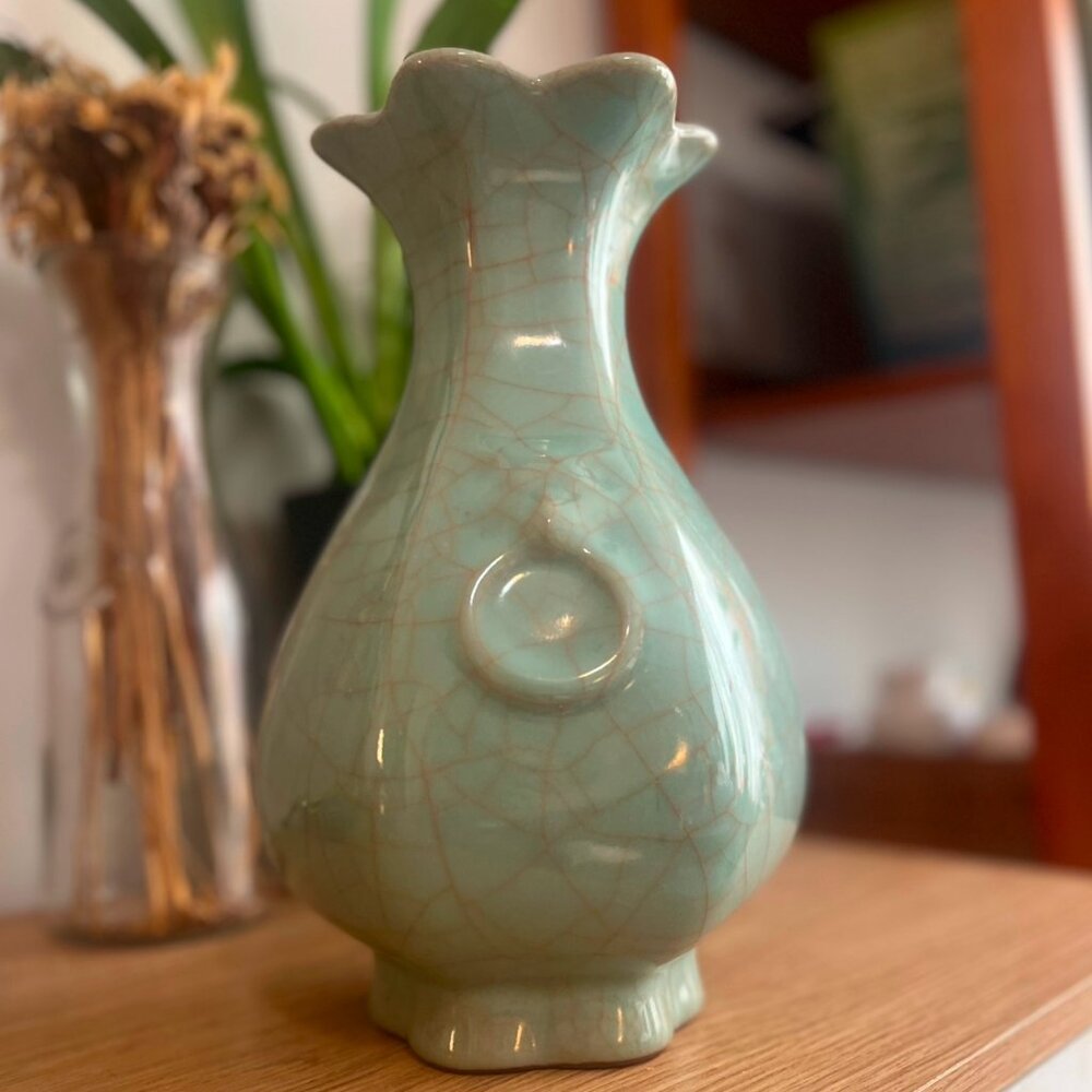 Vintage Ceramic Vase from Hong Kong
